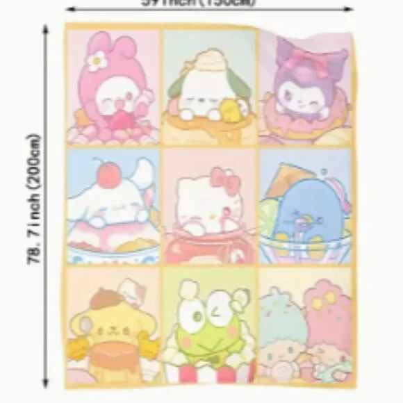 Glam Digital Print Flannel Throw Blanket 59x78in #BLK1 - Picture 2 of 4